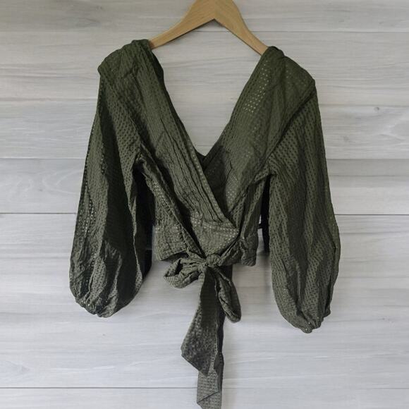 Anthropologie Maeve Deep V-Neck Blouse - New - Size 14 - Picture 6 of 6